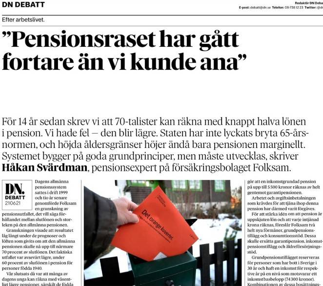 bild från DN Debatt - Håkan Svärdmans debattartikel på Dagens Nyheter